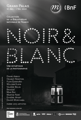 Affiche exposition photo Noir & Blanc Grand Palais/BnF 2020
